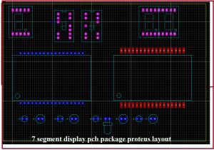 7 segment display pcb package proteus layout