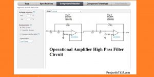 Operational Amplifier Active High Pass Filter, High Pass Filter, High Pass Filter circuit