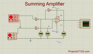 Operational Amplifier as the Summing Amplifier, Summing Amplifier,Summing Amplifier circuit diagram,Summing Amplifier lm741