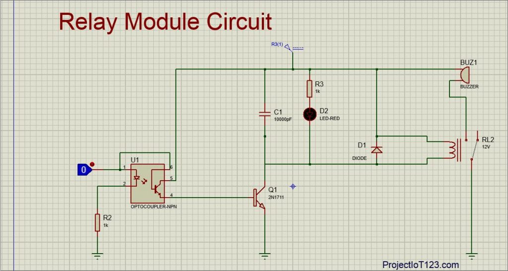 Relay Module Simulation in Proteus,Arduino microcontroller