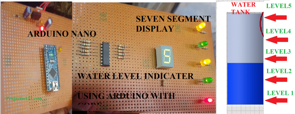 Water Level Indicator With Arduino,water level indicator circuit uln2003