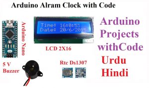 arduino alarm clock using rtc ds1307,arduino projects,diy arduino project,arduino rtc ds1307 library