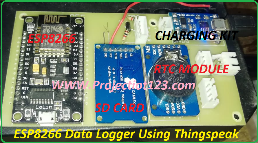 esp8266 data logger using thingspeak,esp8266 data logger diy,es8266 projects