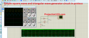 square wave triangular wave generator circuit in proteus