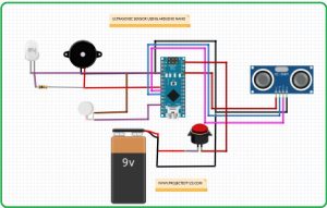 arduino interfacing sonar and buzzer vibration