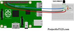 Raspberry Pi gpio interface with Temperature sensor ds18b20