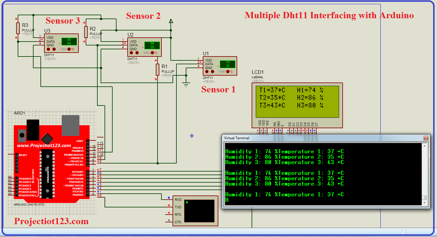 Arduino Interfacing with DHT11 Sensor