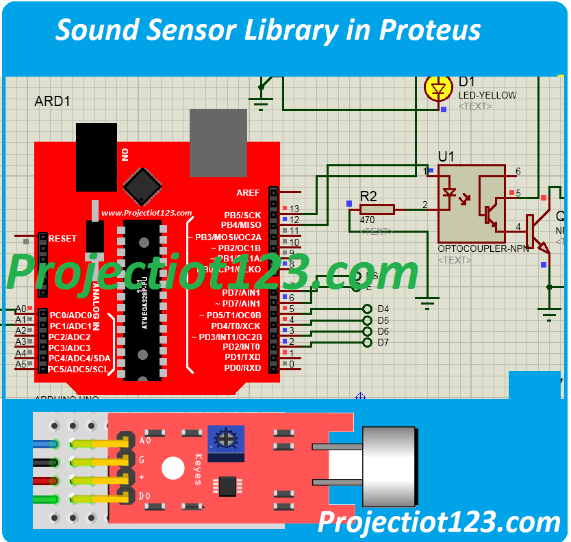 Sound Sensor Library in Proteus