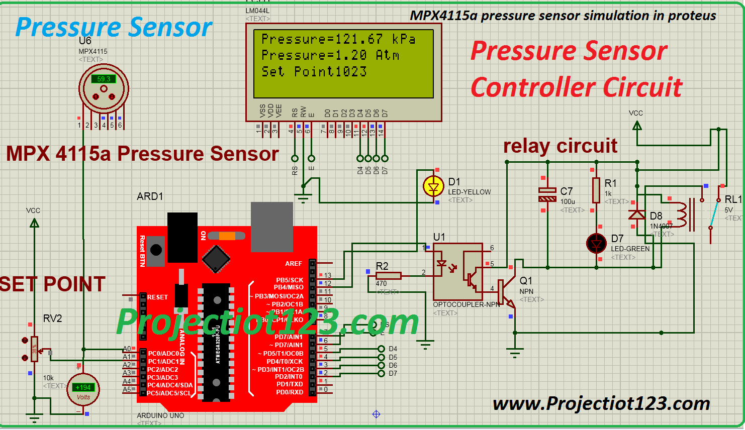 mpx4115a pressure sensor circuit arduino specification pinout