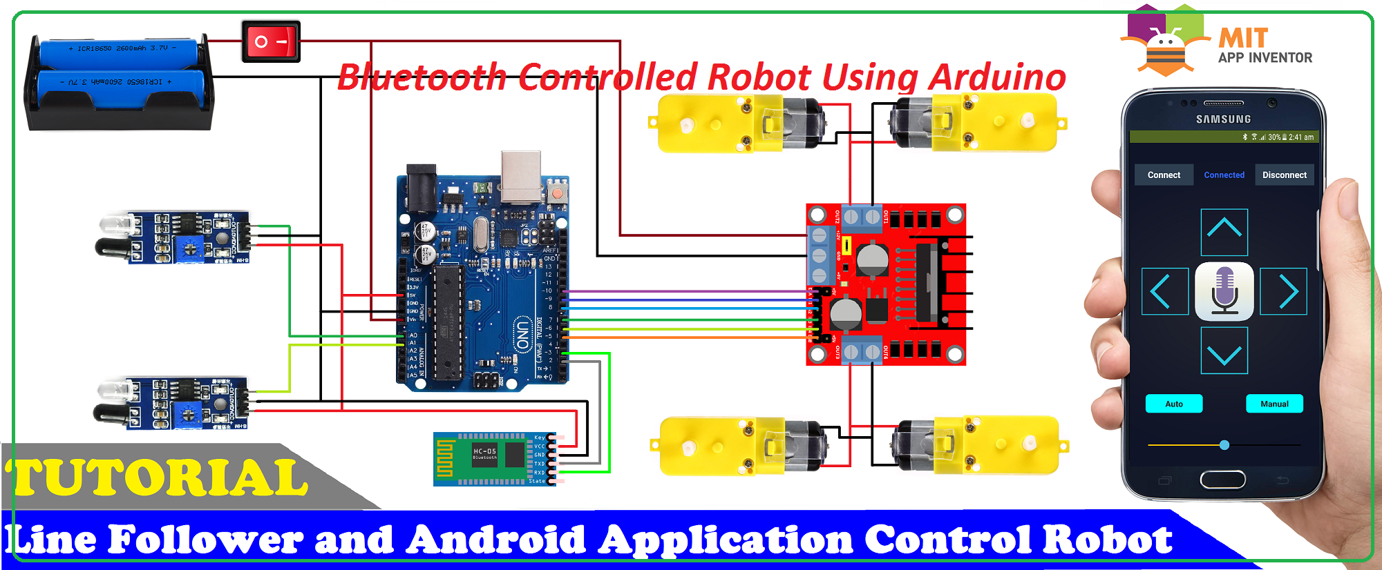 Bluetooth Controlled Robot Using Arduino