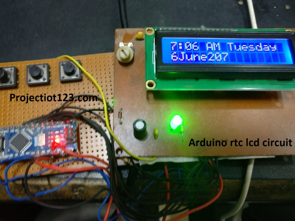 Arduino lcd rtc circuit