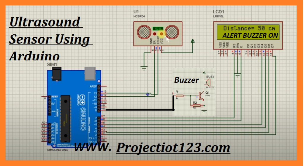 ultrasonic sensor arduino projects with buzzer