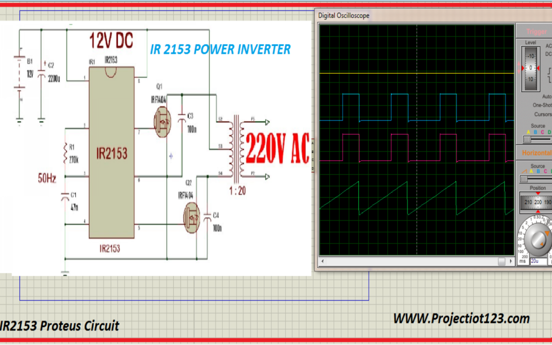 buck converter circuit with mosfet Pic Microcontroller in Proteus