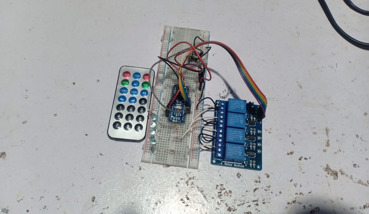 Arduino Interfacing IR Remote And four Relay Module