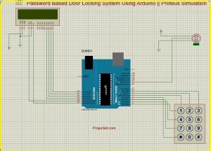 Password Based Door Locking System Using Arduino UNO in Proteus Simulation