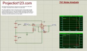 741 Noise Analysis circuit in proteus 