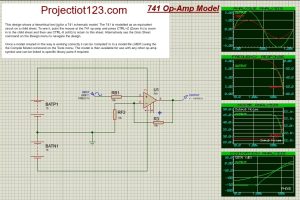 741 Op-Amp Model in proteus simulation 
