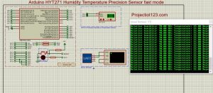 Arduino HYT271 Humidity Temperature sensor circuit in proteus