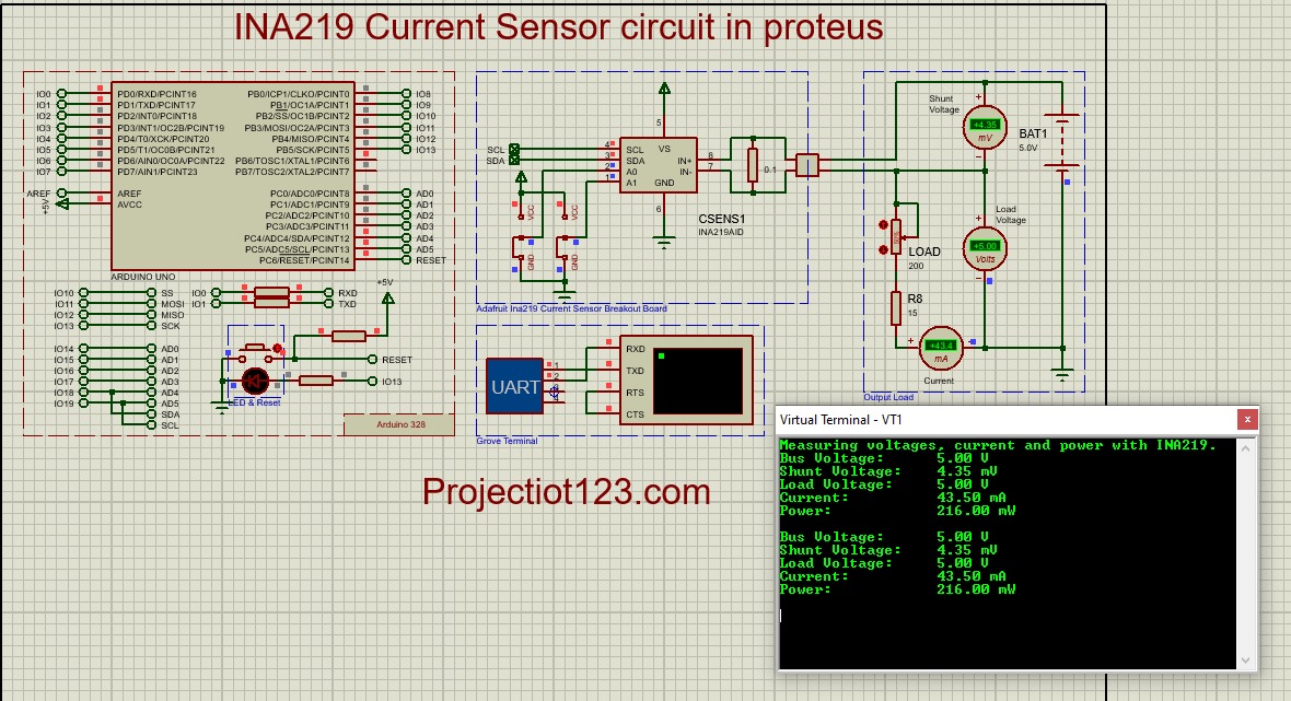 INA219 Current Sensor Circuit