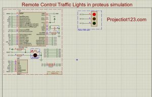 Remote Control Traffic Lights in proteus simulation