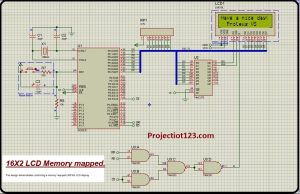 8051 interfacing shift register circuit with LCD, Proteus simulation 