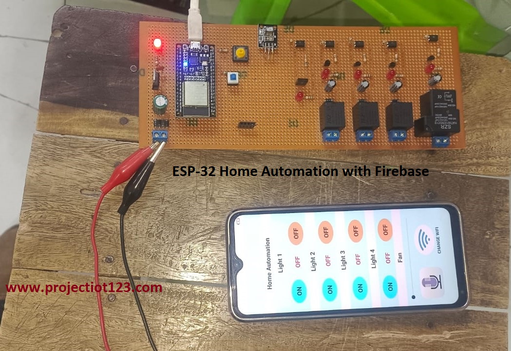 ESP-32 Home Automation with Firebase