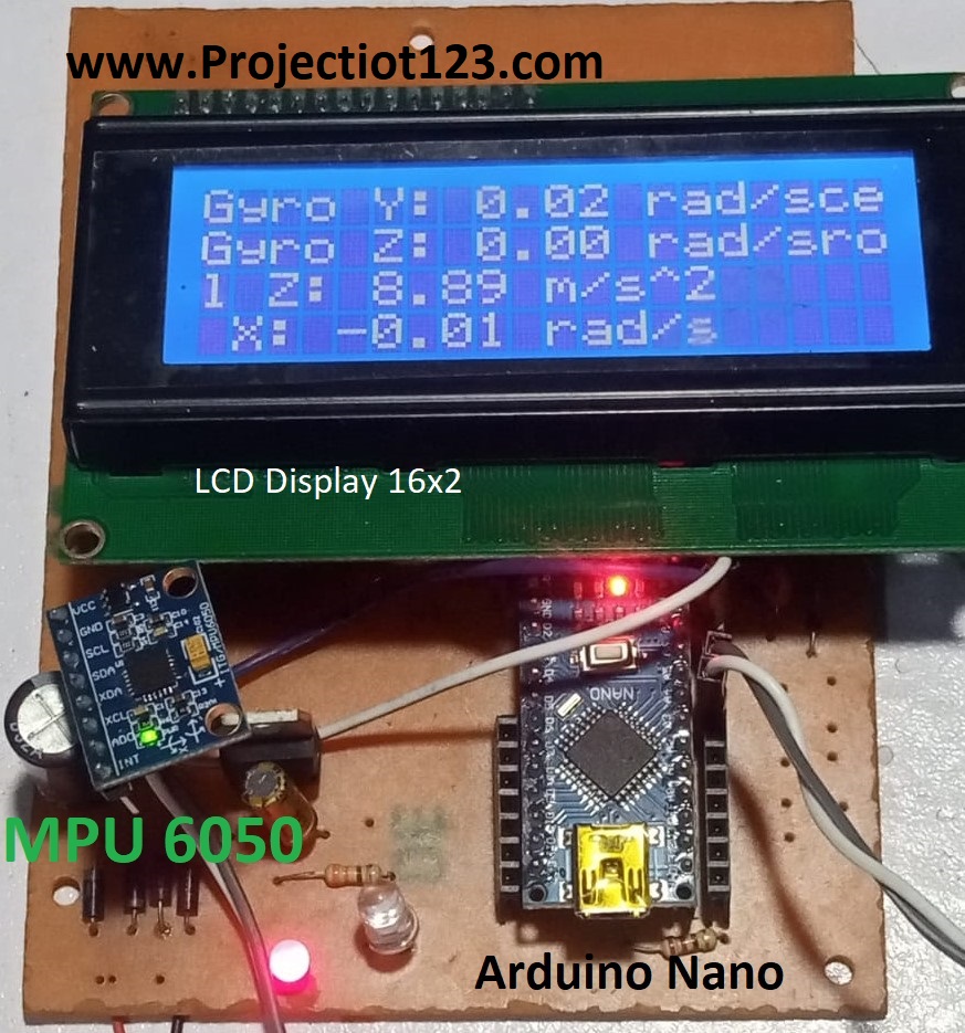 MPU 6050 working specification circuit Arduino proteus Library