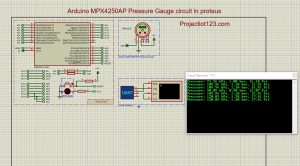 Arduino MPX4250AP pressure gauge circuit in proteus 
