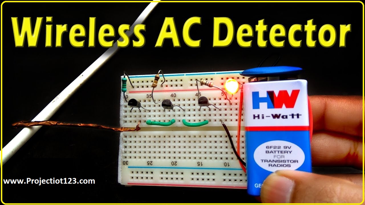 Non contact AC Line and Neutral Detector Circuit Project