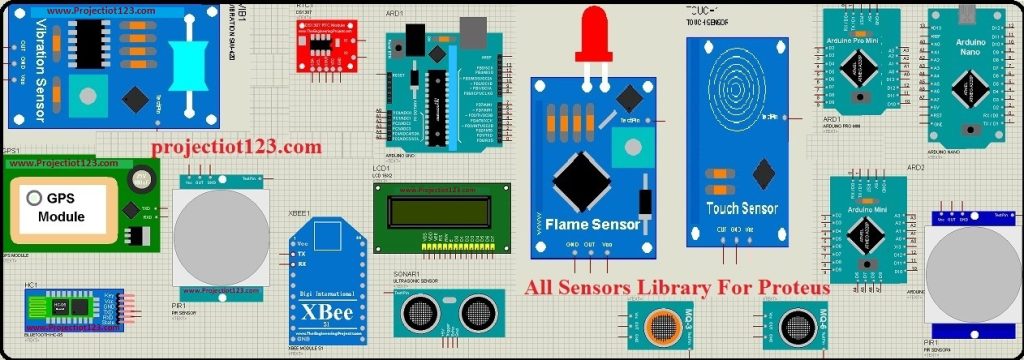 Proteus Libraries of different Embedded Sensors