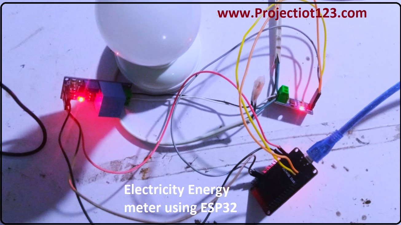 Electricity Energy meter using ESP32 projects