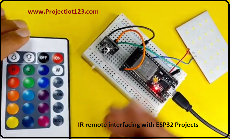 IR remote interfacing with ESP32 Projects