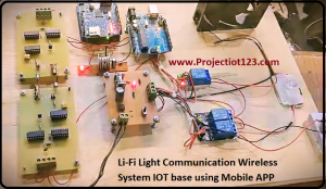 Li-Fi Light Communication Wireless System IOT base using Mobile APP Project