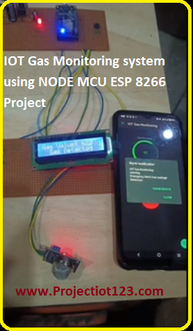 IOT Gas Monitoring system using NODE MCU ESP 8266 Project