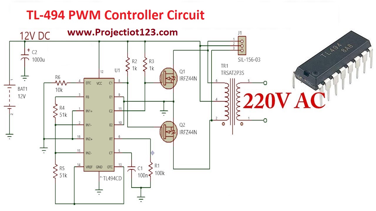 TL494 Current-Mode PWM Controller working and Pinout