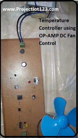 Thermistor Temperature Controller using OP-AMP DC Fan Control