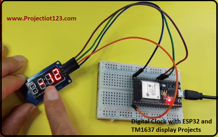Digital Clock with ESP32 and TM1637 display Projects