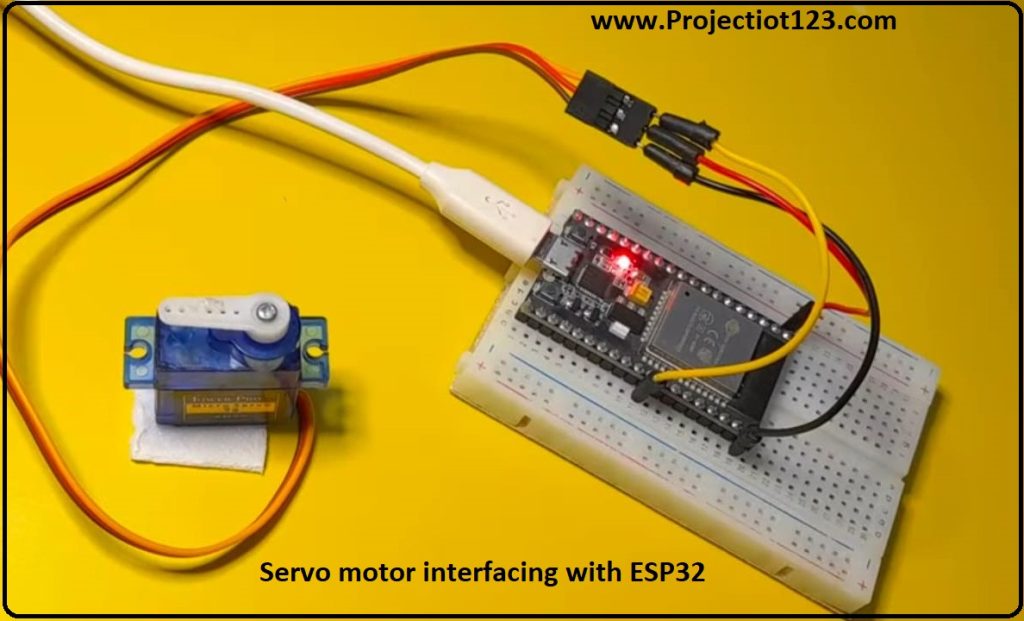 Servo motor interfacing with ESP32 Projects