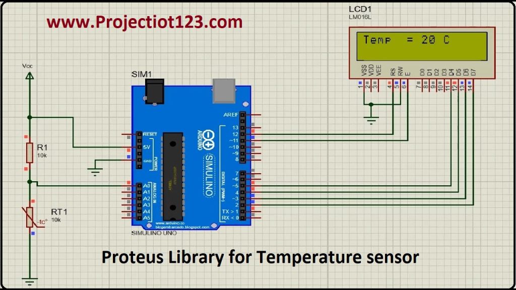 Proteus Library for Temperature Sensors