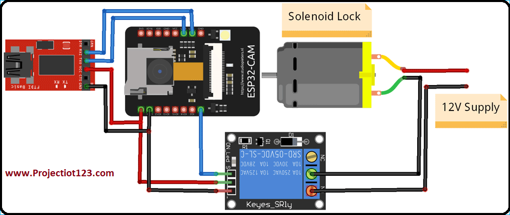 ESP32 Cam Face Recognition Door Lock System Projects