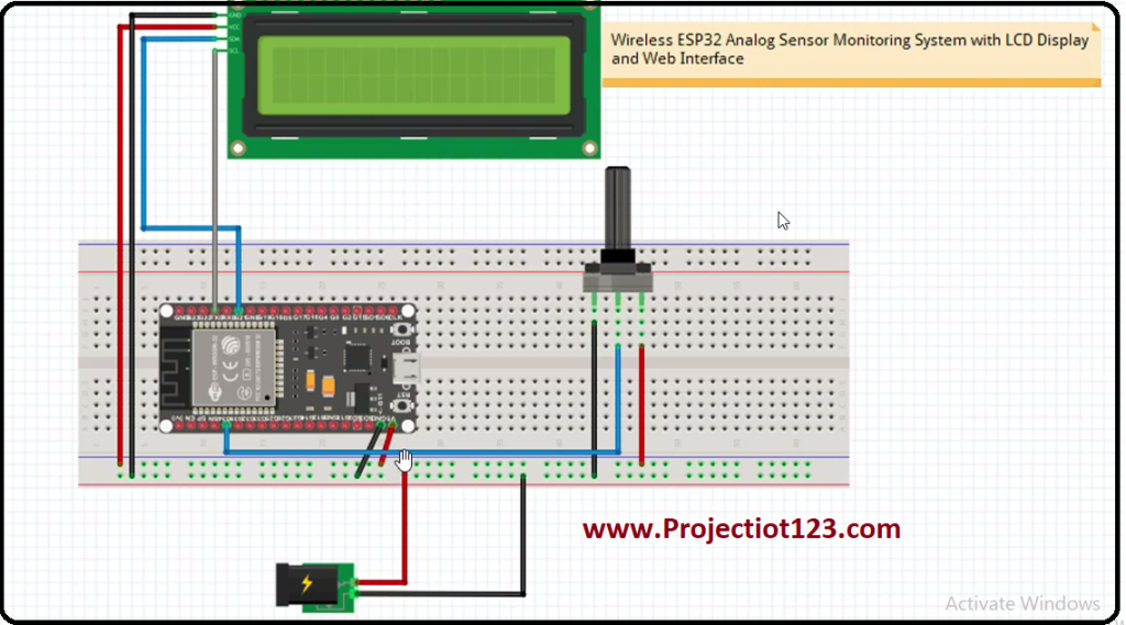 Wireless ESP32 Analog Sensor Monitoring System