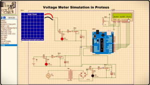 Voltage Meter Circuit Proteus Simulation