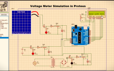 Voltage Meter Circuit Proteus Simulation